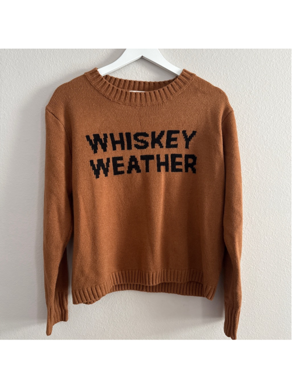 Women's Panache Apparel Brown Whiskey Weather Crew Neck Sweater S